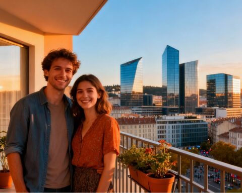 un jeune couple a acheté un appartement neuf à Lyon